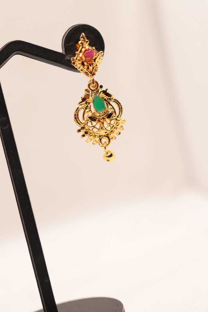 Buy Traditional Gold Plated Meenakari Jhumka Earrings Online