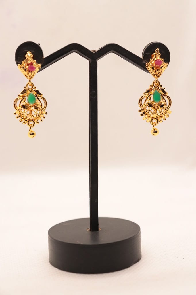 Buy Traditional Gold Plated Meenakari Jhumka Earrings Online