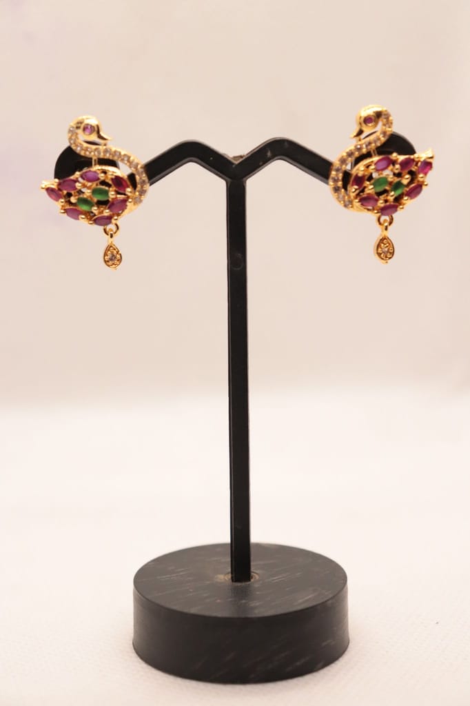 Peacock Studded with Rubies and Emeralds