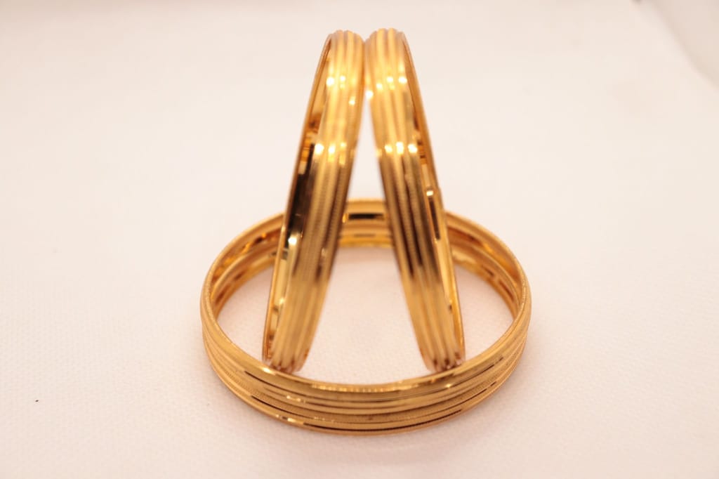 Gold Plated Bangle Set - Set of 6 - Gold Plated - Indian Wedding Jewelry - Bangle Set for Women - Gold Bangles - Indian Jewelry