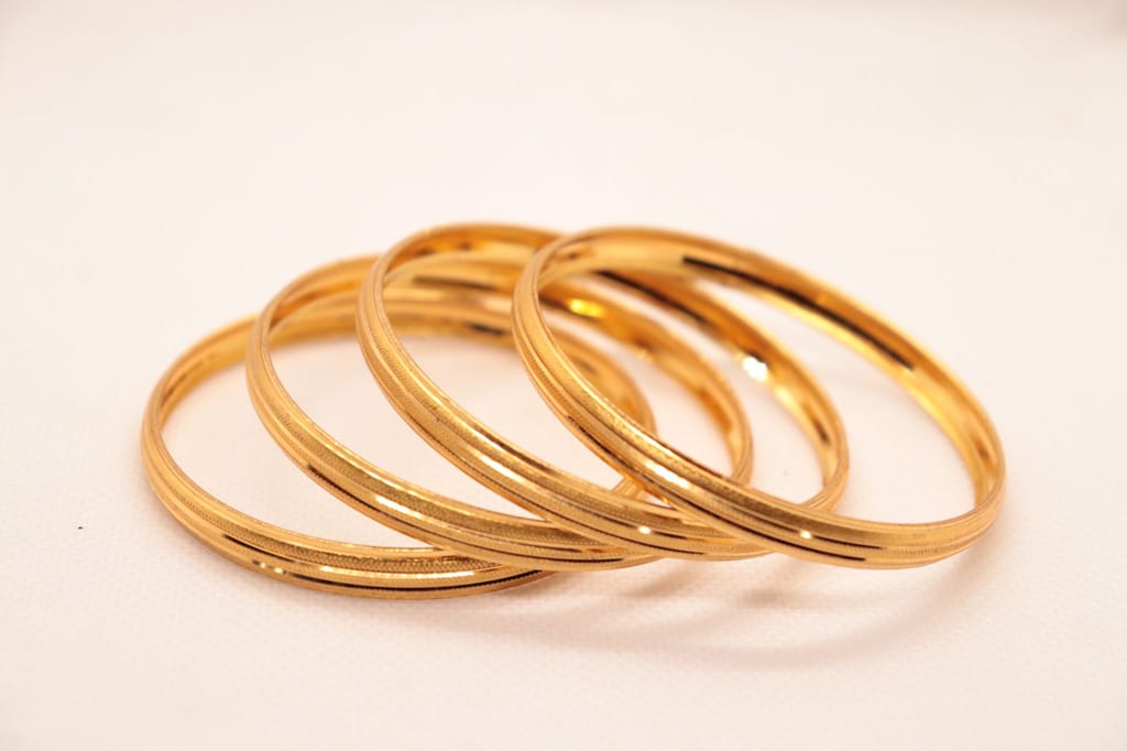 Gold Plated Bangle Set - Set of 6 - Gold Plated - Indian Wedding Jewelry - Bangle Set for Women - Gold Bangles - Indian Jewelry