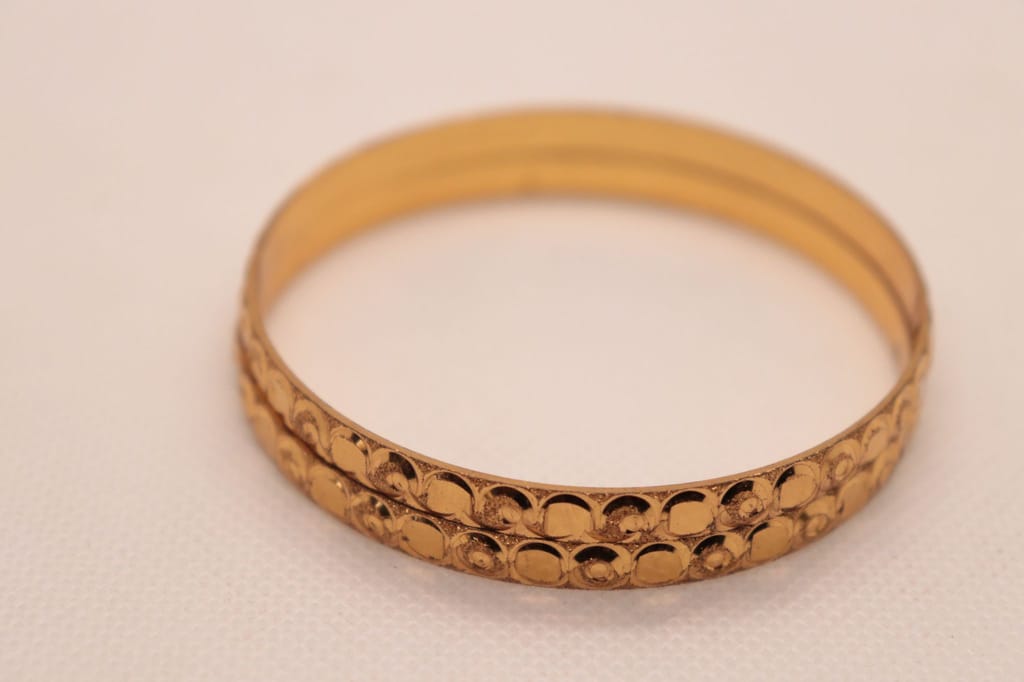 Gold Plated Traditional Indian Bangle Set for Women