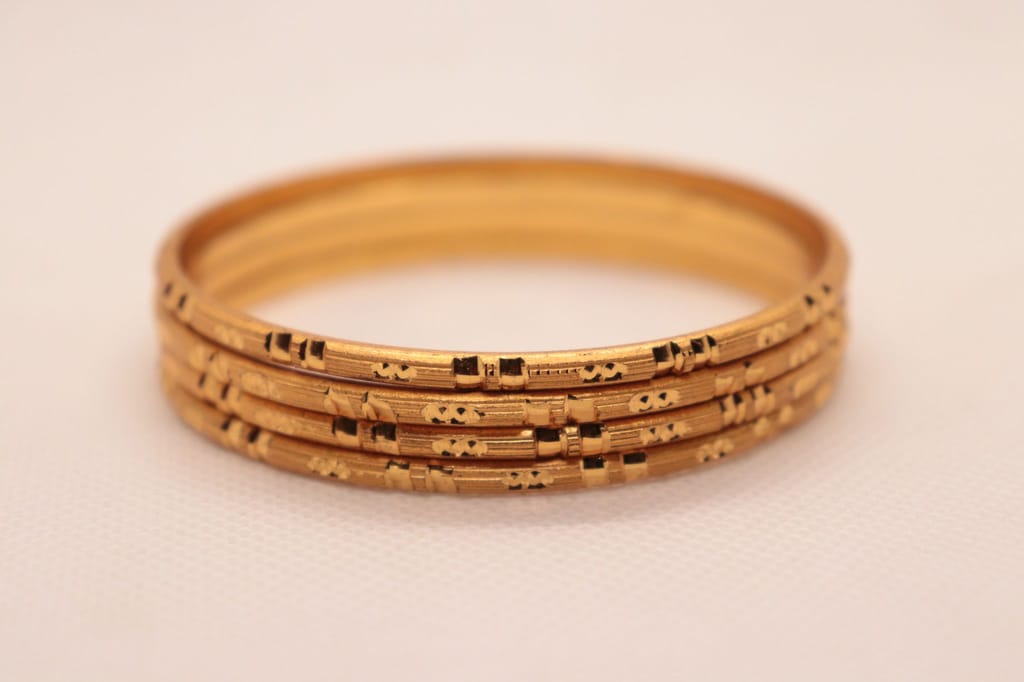 Gold Plated Bangle Set of 4 for Women