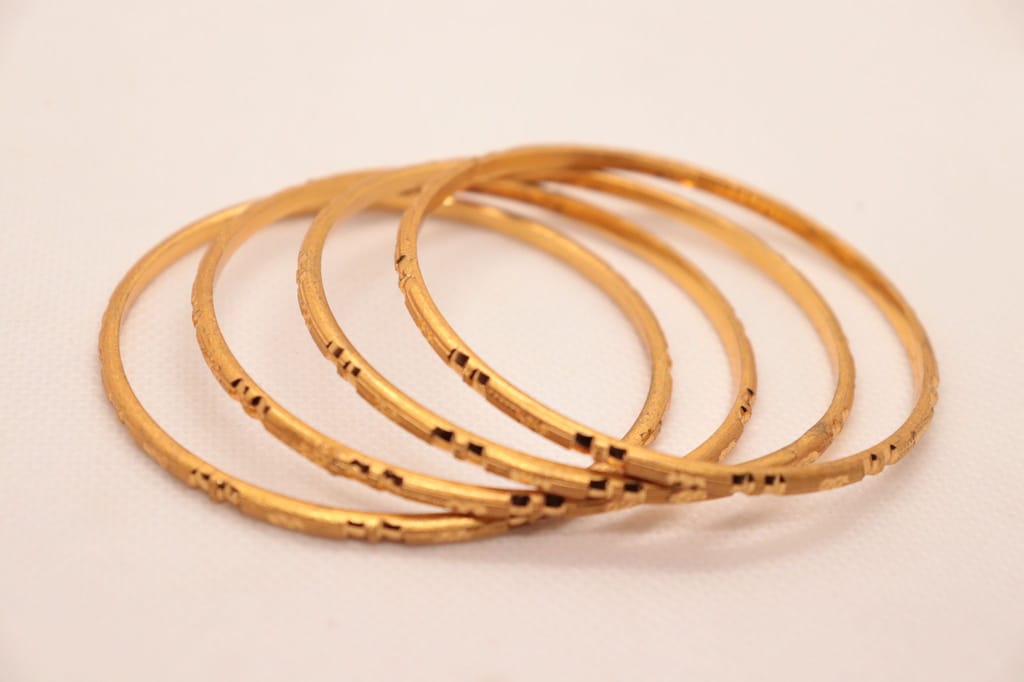 Gold Plated Bangle Set of 4 for Women