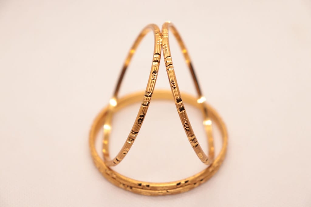 Gold Plated Bangle Set of 4 for Women