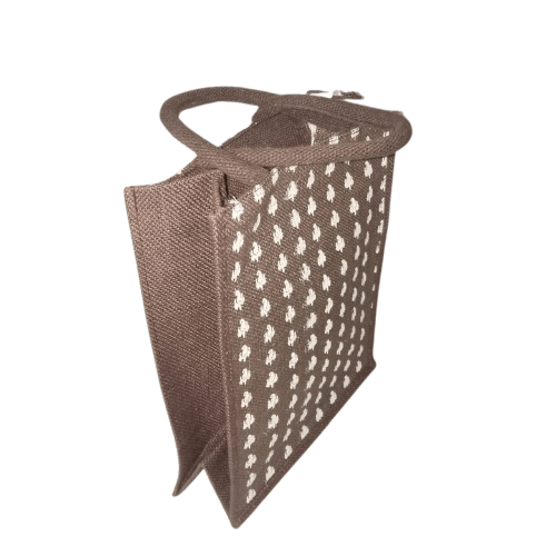 Jute Bag with Tree Print