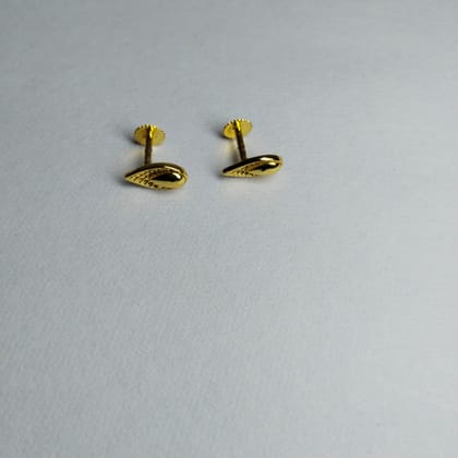 Gold Teardrop Stud Earrings