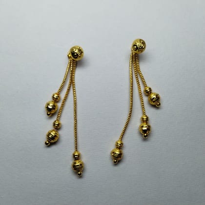Yellow Gold Ball Drop Earrings