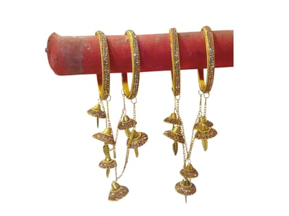 Gold Plated Traditional Indian Wedding Bangles Set for Women Gold Plated Traditional Indian Wedding Bangles Set for Women