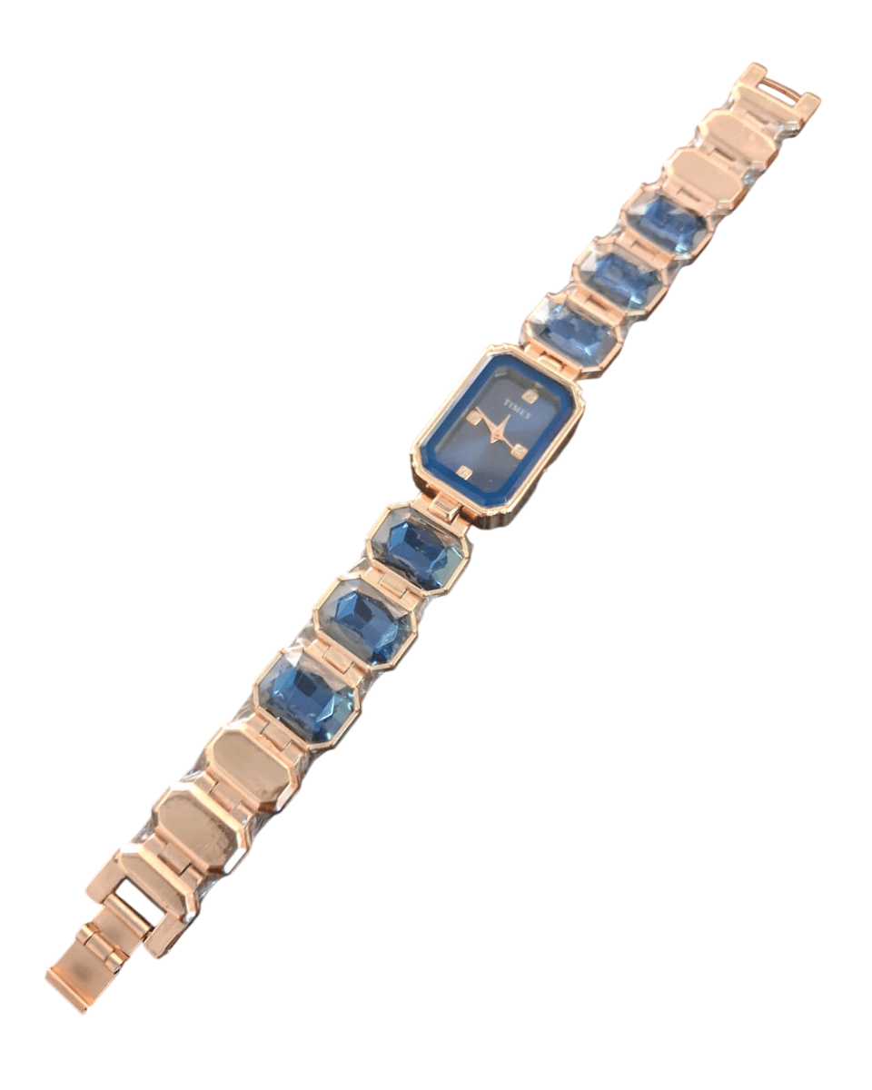 Women's Watch with Blue Crystal Accents