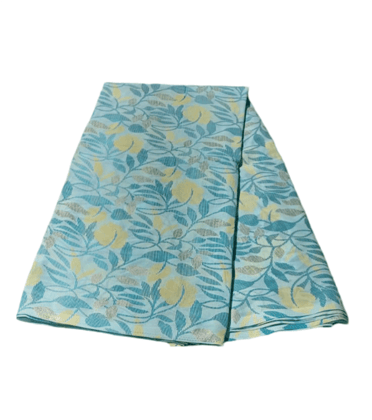 Green and Yellow Floral Saree with Blouse Piece