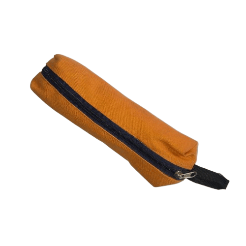 Pencil Case, Orange Canvas Pencil Pouch, Zipper Pencil Bag for School Kids, Stationery Storage Bag for Office Supplies