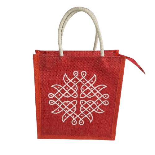 Jute Bag with Welcome and Thank You Print