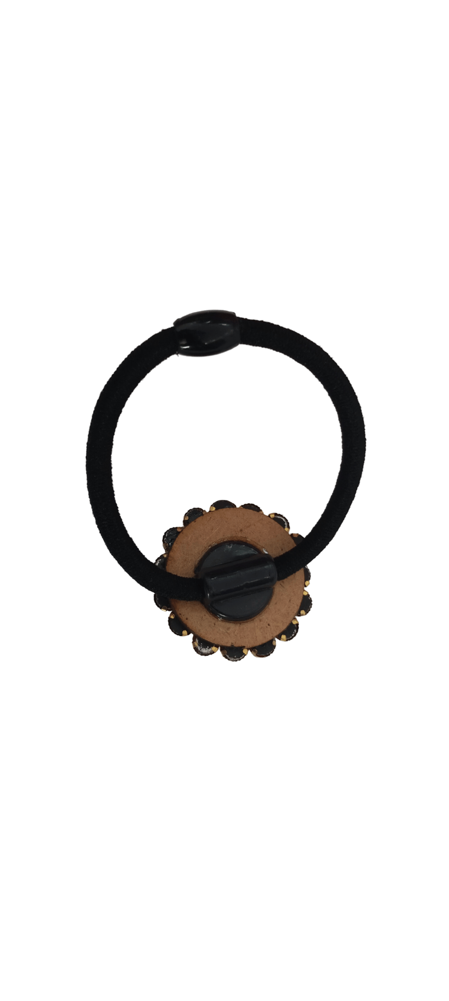 Black Rhinestone Embellished Hair Tie