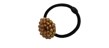 oxidized metal flower design hair rubber band oxidized metal flower design hair rubber band