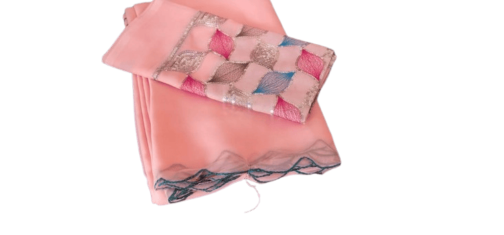 Georgette Saree With Blouse Piece, Party Wear Saree, - Sarees | Buy online on ZillyBuy