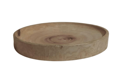 Round Wooden plate with a Natural Finish Round Wooden plate with a Natural Finish