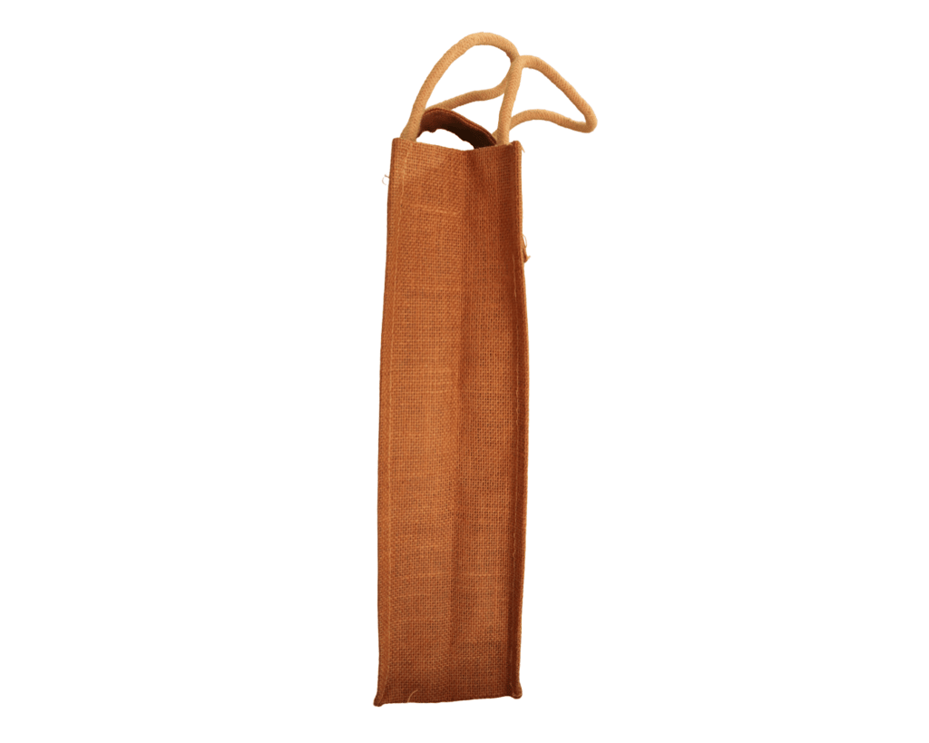 Burlap Wine Tote Bag