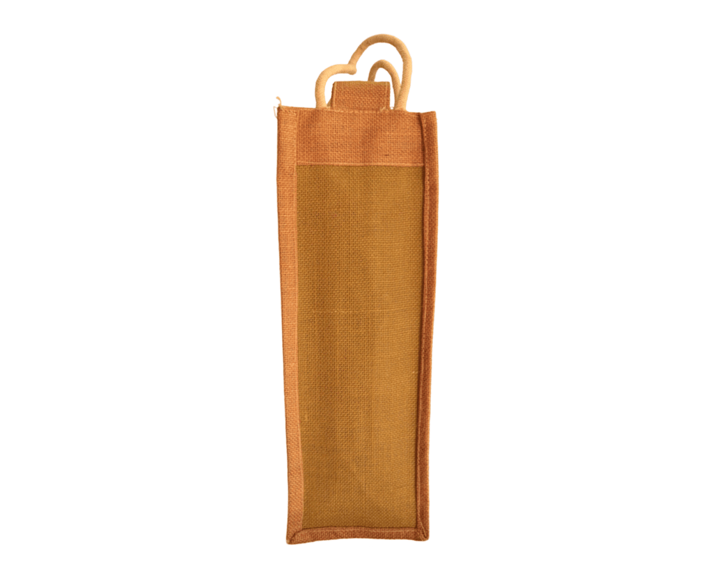 Burlap Wine Tote Bag