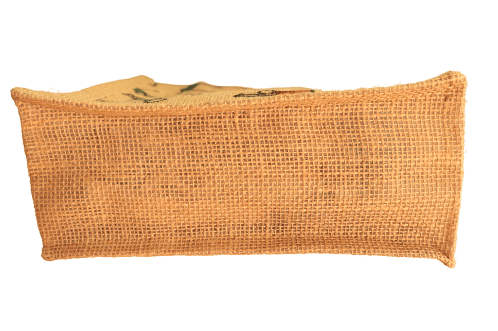 Handcrafted Jute Tote Bag with Colorful Embroidery