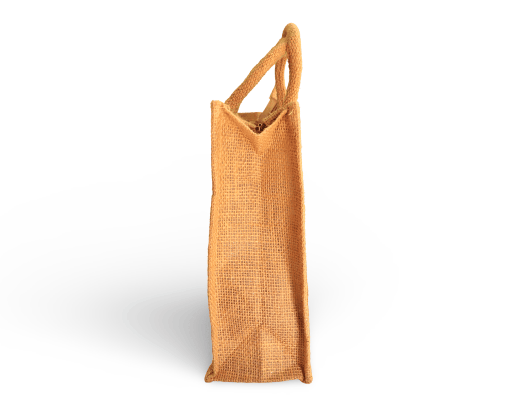 Eco-Friendly Jute Tote Bag with Colorful Peacock Print