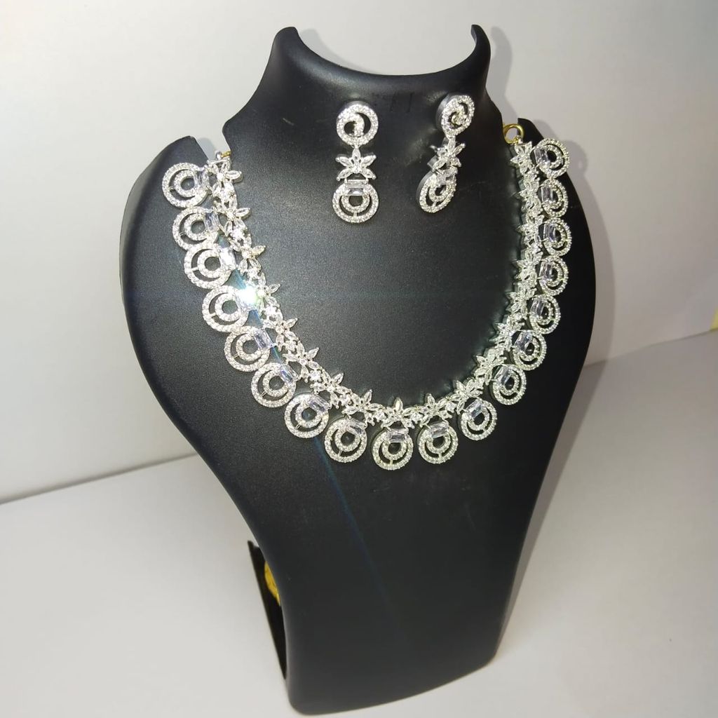 American Diamond Necklace Set with Earrings