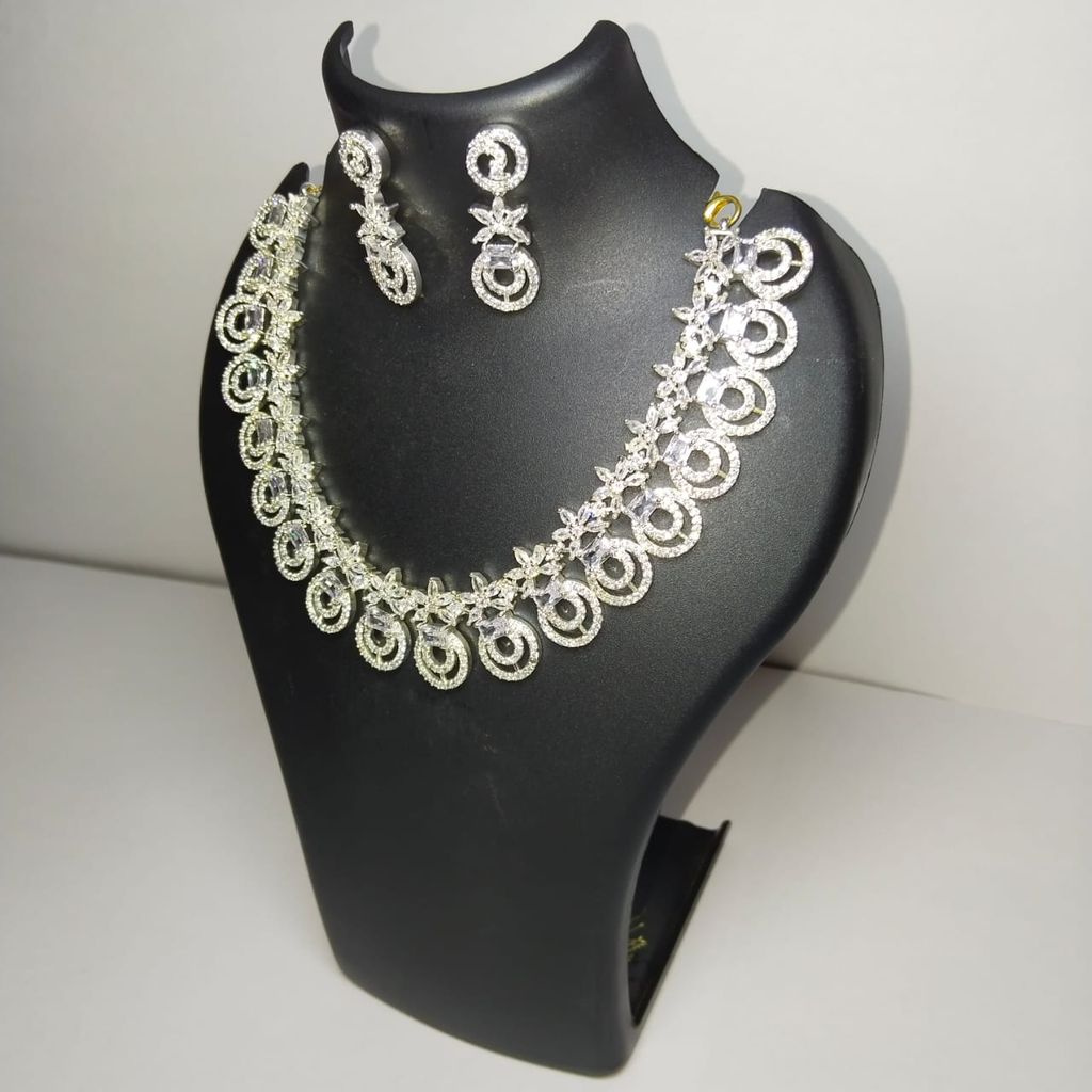 American Diamond Necklace Set with Earrings