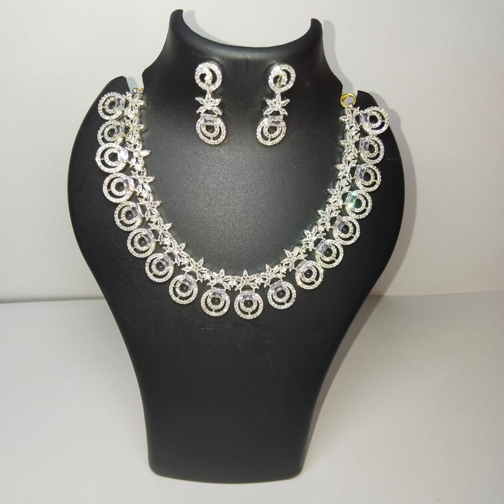 American Diamond Necklace Set with Earrings