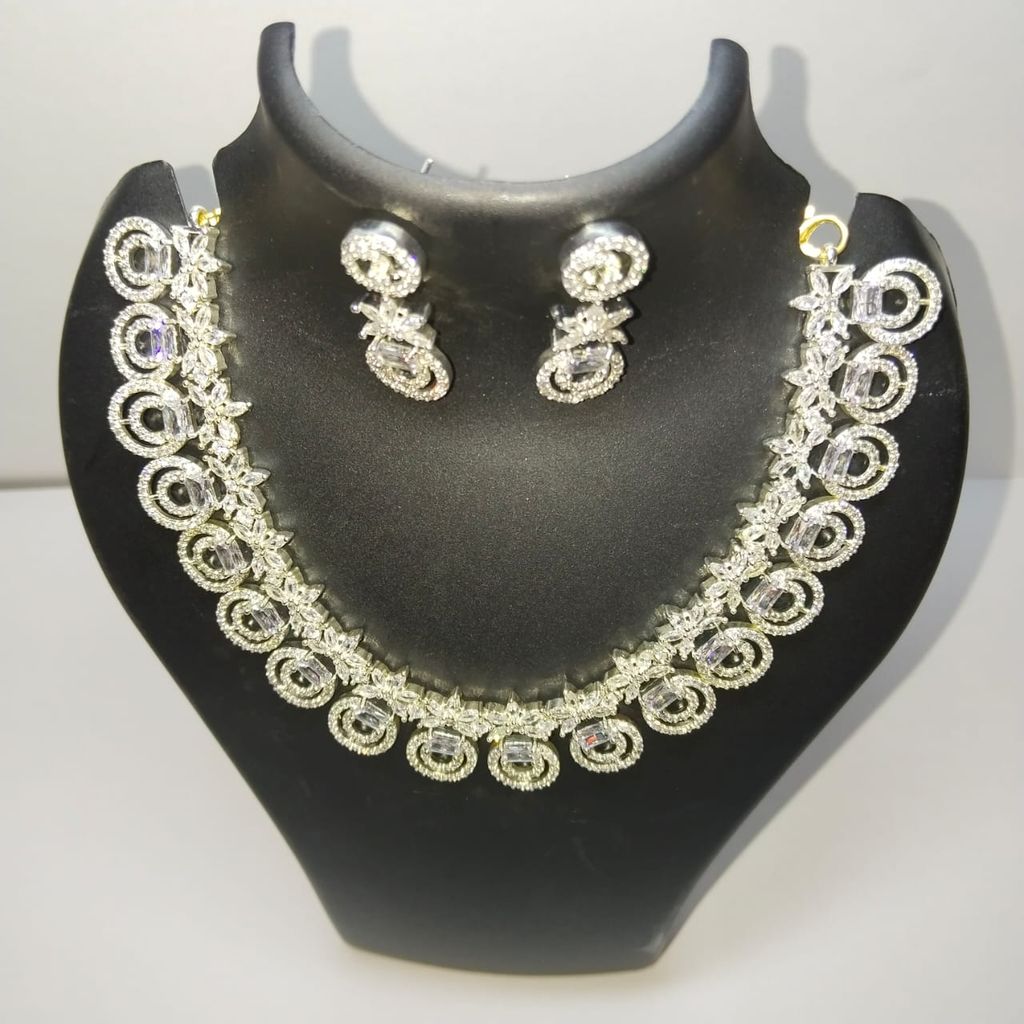 American Diamond Necklace Set with Earrings