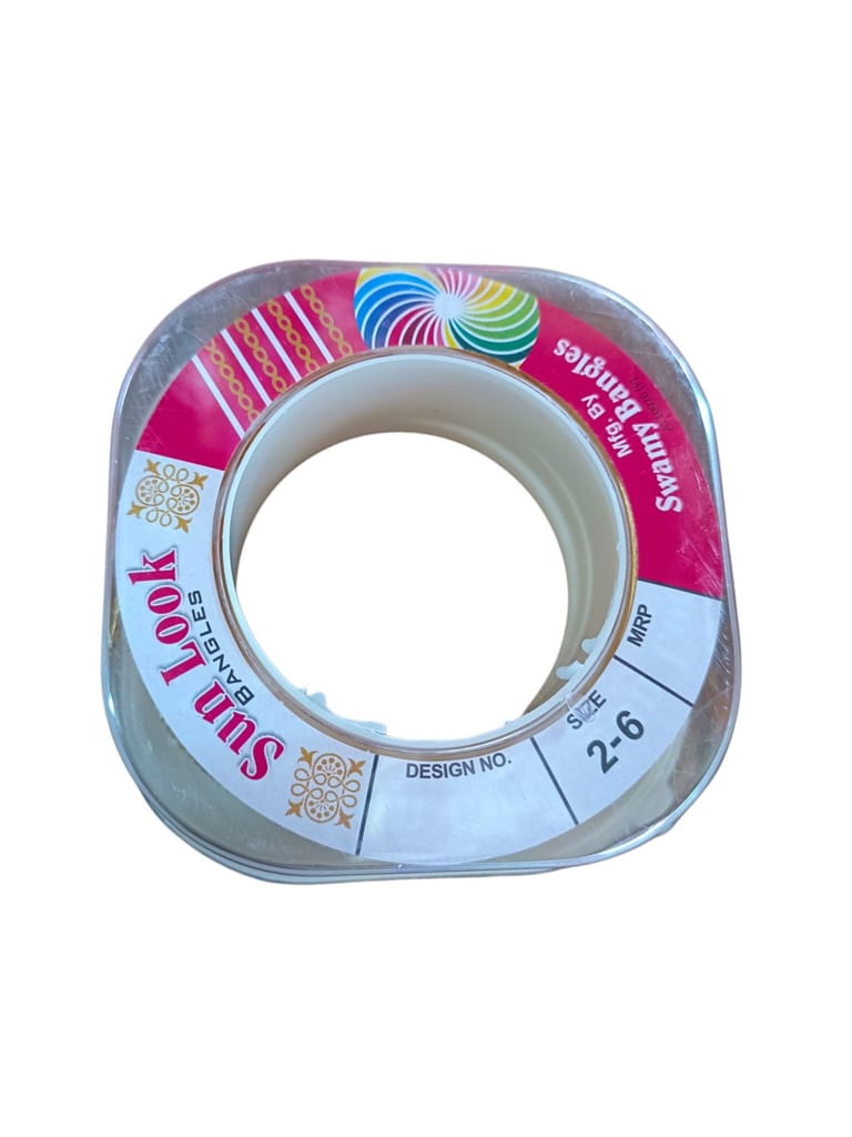 Gold Plated Bangles Set of 4 with Floral Design Size 2-6