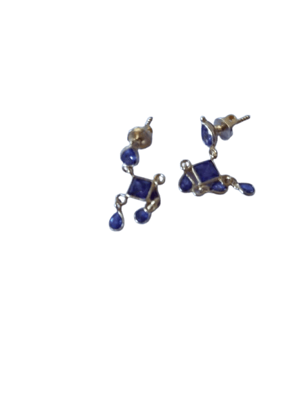 Gold Plated Purple Amethyst Drop Earrings