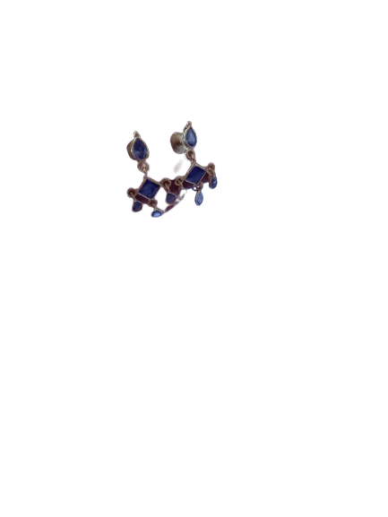 Gold Plated Purple Amethyst Drop Earrings