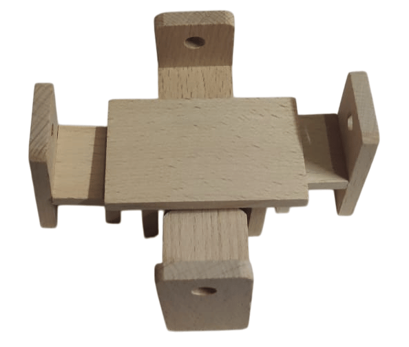 Wood Miniature Table and 4 Chairs Set for DIY Projects and Crafts FOR CHILDREN - Toys and Games | Buy online on ZillyBuy