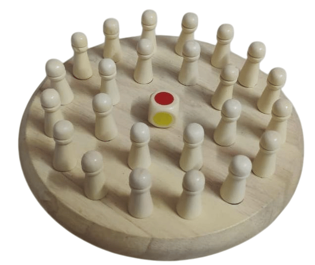 NLR URBAN Wooden Peg Solitaire Board Game with Red and Yellow Dice - Toys and Games | Buy online on ZillyBuy