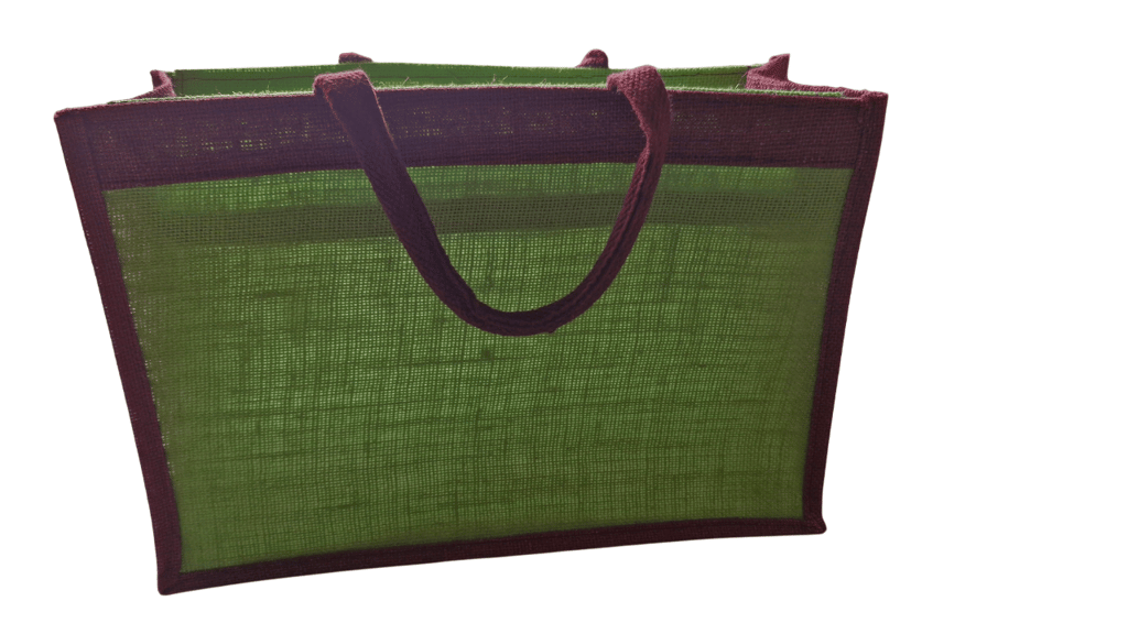 Jute Bag with Brown Handles - Handbags | Buy online on ZillyBuy