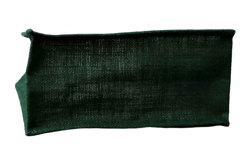 Stylish and Eco-Friendly Jute Tote Bag with Green Floral Embroidery bag