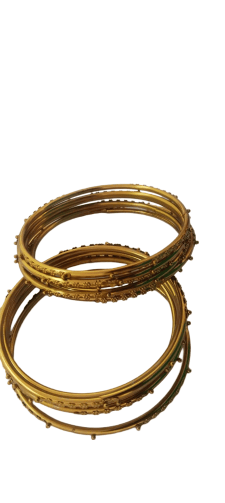Gold Plated Traditional Indian Bangle Set for Women