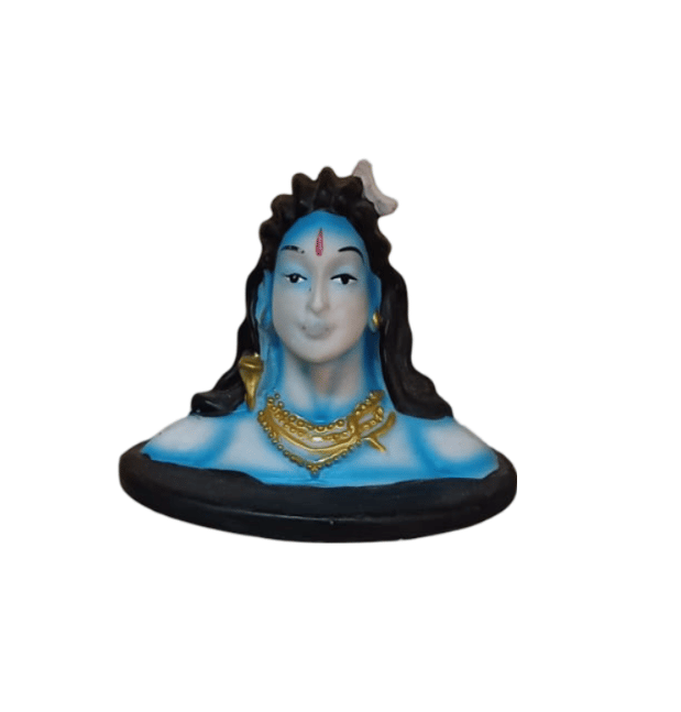 Lord Shiva Bust Statue | Resin Shiva Head Sculpture | 4.5 Inch - Pooja Needs | Buy online on ZillyBuy
