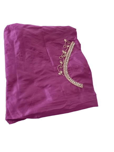 Red Colour Embroidered Blouse Design With Zari and Stone Work