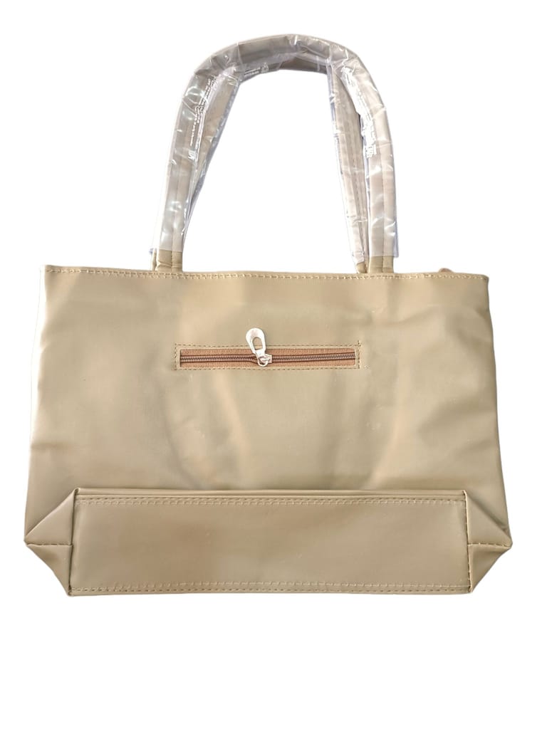 Women's Embroidered Faux Leather Tote Bag with Zipper Closure and Double Handles