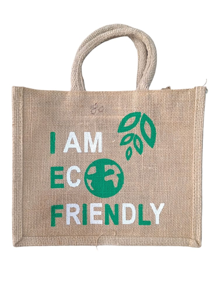 Eco Friendly - Reusable Jute Tote Bag - Handbags | Buy online on ZillyBuy