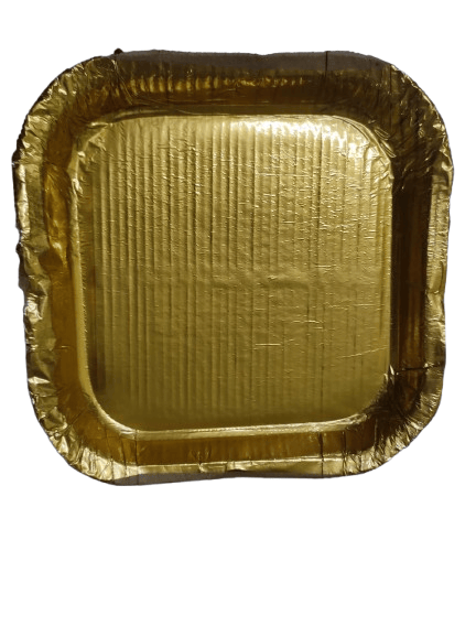 Gold Square Paper Plate | Disposable Dinnerware
