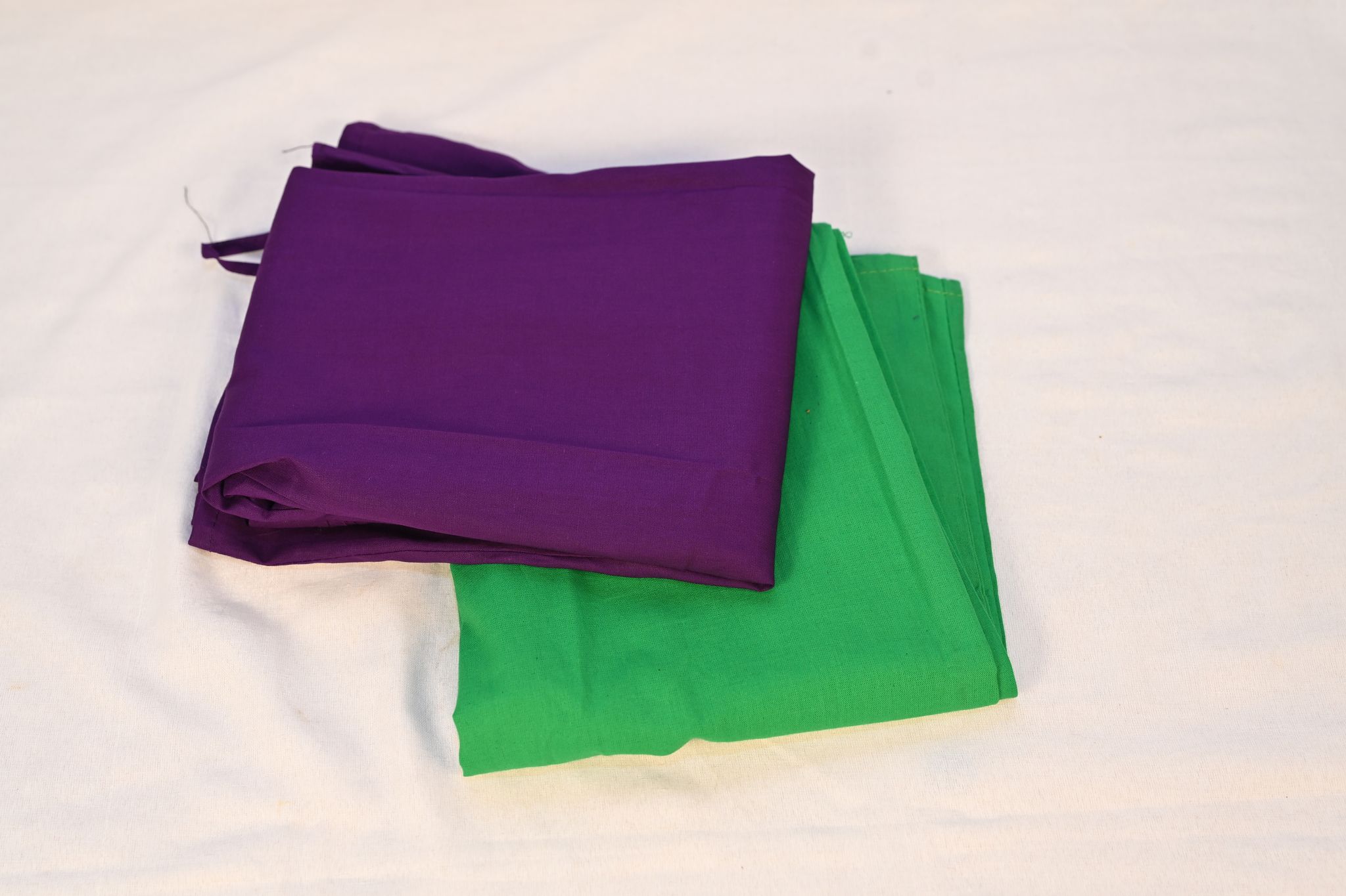 Purple and Green Cotton Fabric by the Yard - 100%