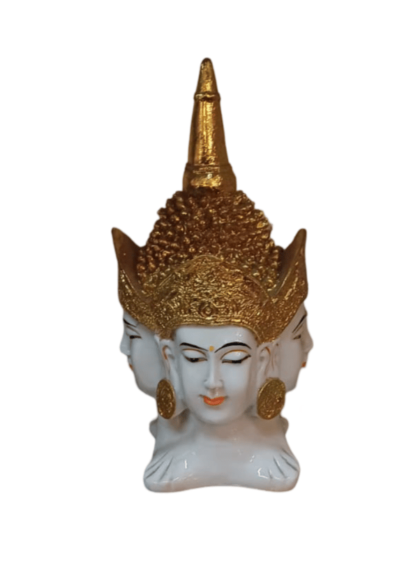 :"Four Faced Buddha Head Sculpture - Intricate Religious Decor for Home or Temple" - Pooja Needs | Buy online on ZillyBuy