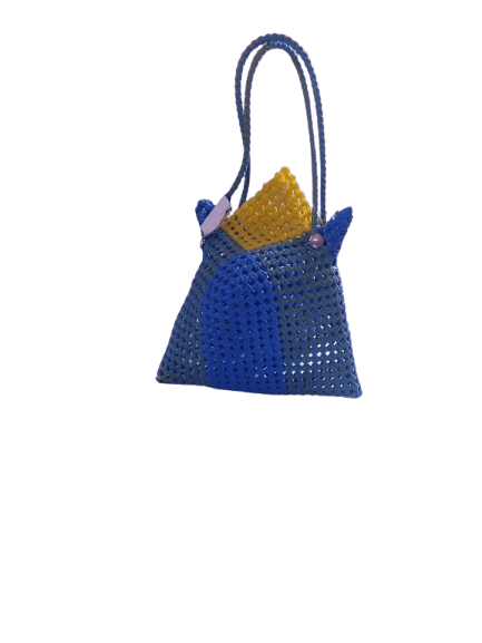 Handmade Blue and Yellow Market Bag - Handbags | Buy online on ZillyBuy