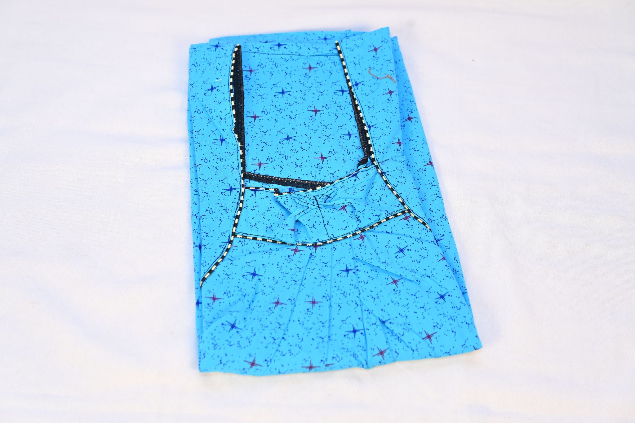 Blue and White Printed Cotton Fabric