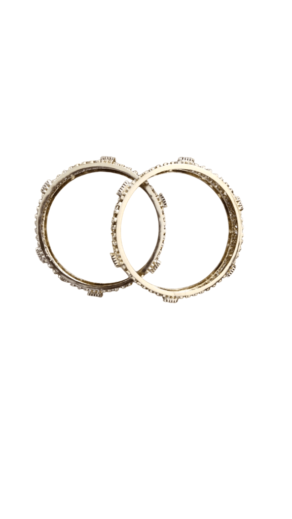 Gold Plated Kundan Bangles Set of 2 - Bangles & Bracelets | Buy online on ZillyBuy
