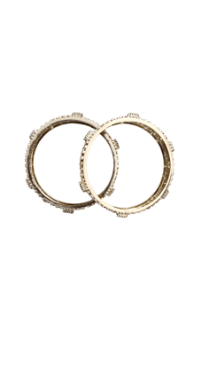 Gold Plated Kundan Bangles Set of 2