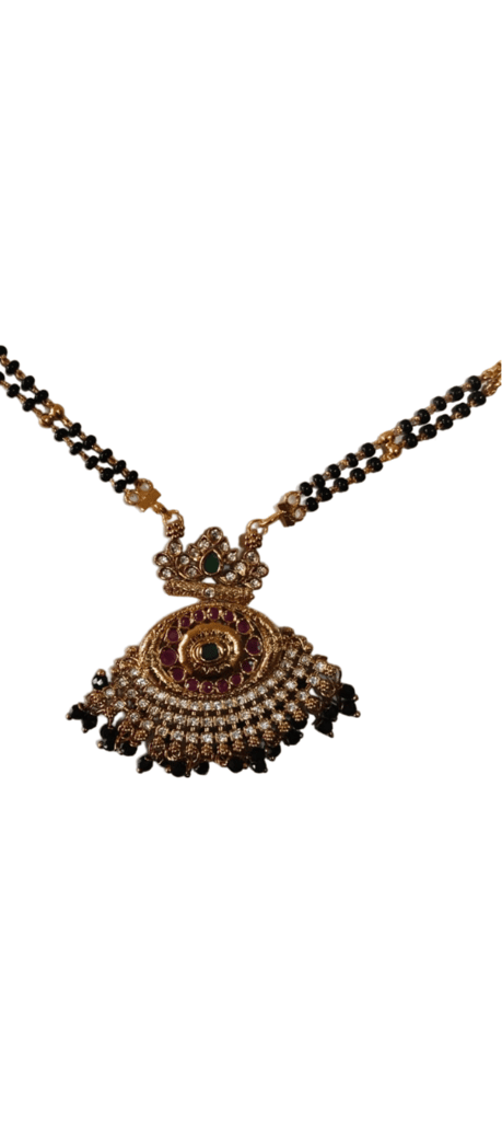 Gold Plated Traditional Indian Mangalsutra Necklace for Women