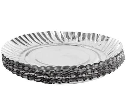 100% Aluminum Foil Plates - Disposable, Recyclable, Heavy Duty, 9 Inches, Pack of 25